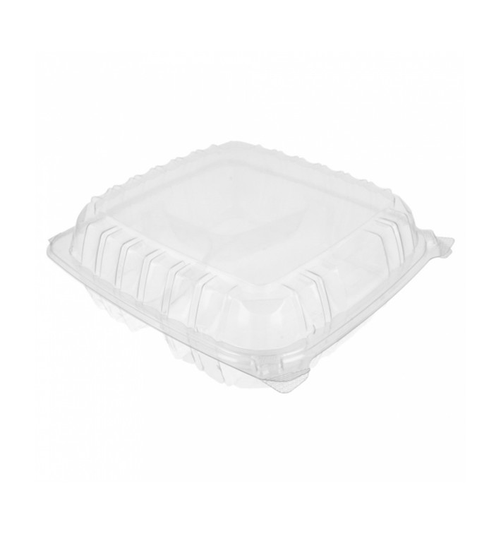 Plastic Hinged Deli Container OPS 3 Compartments "Clear Seal" 4070ml (200 Units)
