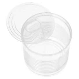 Tasting Plastic Tin Can PS Clear 60ml Ø5,1x4,8cm (25 Units) 