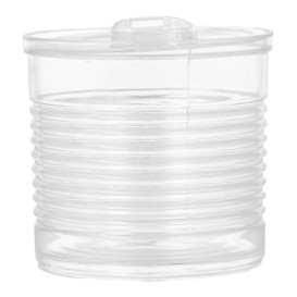Tasting Plastic Tin Can PS Clear 60ml Ø5,1x4,8cm (200 Units)