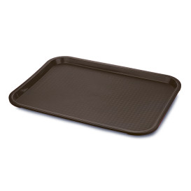 Plastic Tray Fast Food Chocolate 27,5x35,5cm (24 Units)