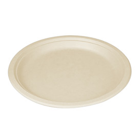 Sugarcane Plate Natural 30 cm (200 Units)