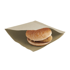 Paper Food Bag Grease-Proof Opened L Shape 18x18,2cm Natural (3000 Units)