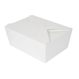 Paper Take-out Container "American" White 19,7x14x9cm 2880ml (50 Units) 