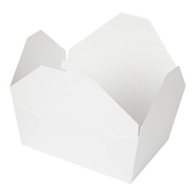 Paper Take-out Container "American" White 19,7x14x9cm 2880ml (50 Units) 