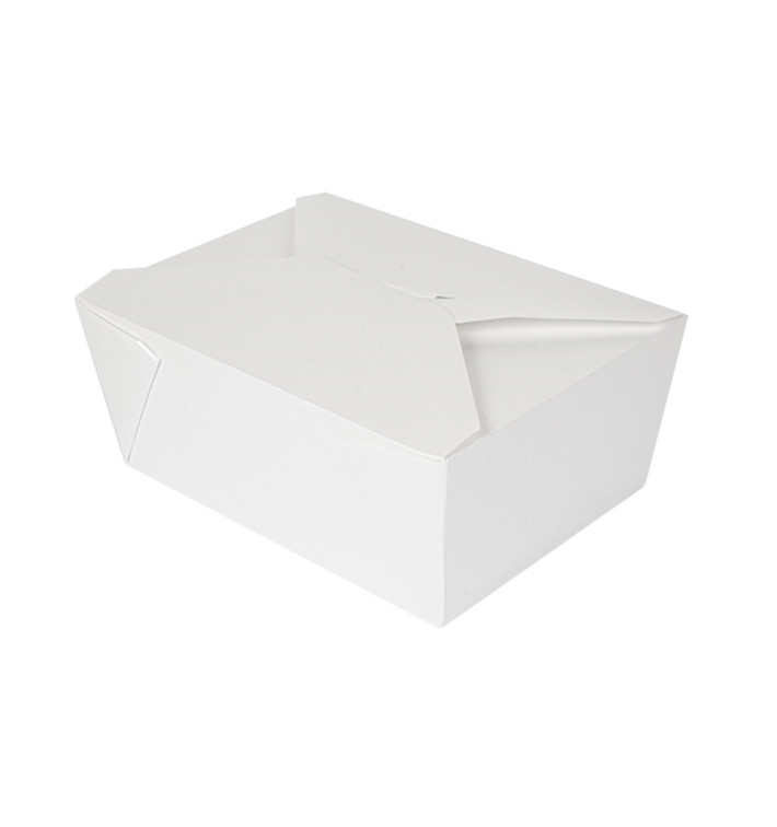 Paper Take-out Container "American" White 19,7x14x9cm 2880ml (200 Units) 