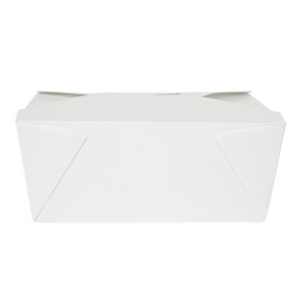 Paper Take-out Container "American" White 19,7x14x9cm 2880ml (200 Units) 