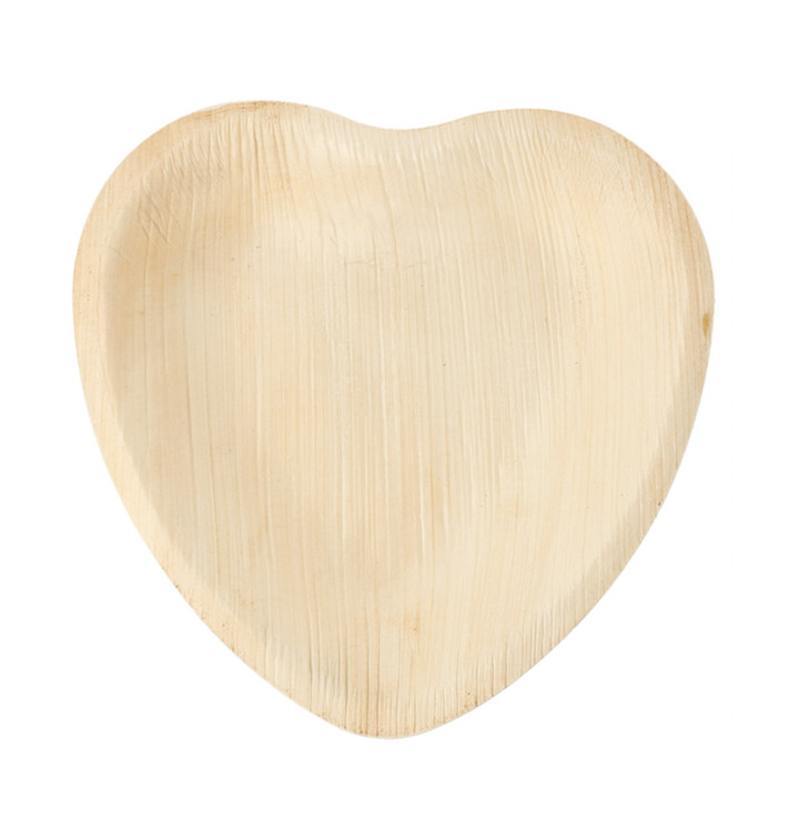 Palm Leaf Plate "Heart" Shape 16,5x16,5x2,5cm (200 Units)