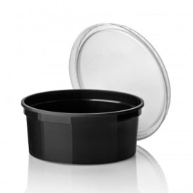 Plastic Deli Container Black PP 350ml Ø11,5cm (500 Units)