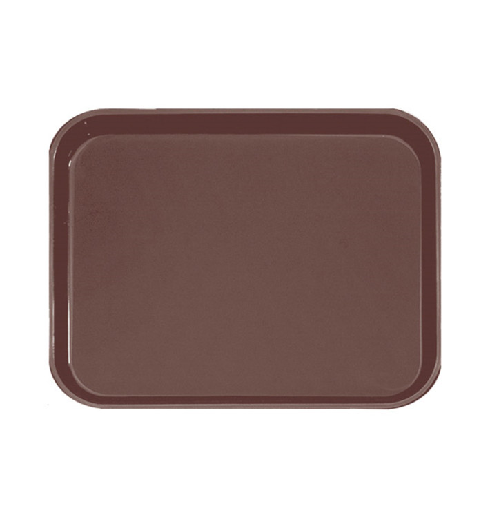 Plastic Tray Non-Slip Brown 51,0x38,0cm (1 Unit) 