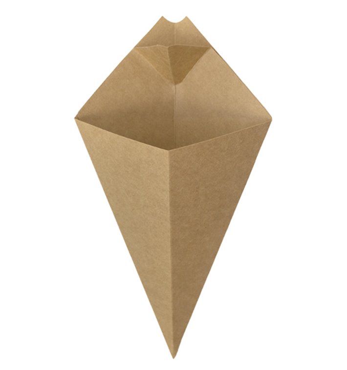 Paper Dipping Cone Kraft 22cm 100g (1600 Units)