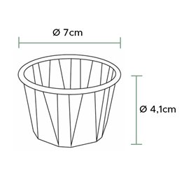 Pleated Kraft Paper Souffle Cup 120ml (250 Units)  