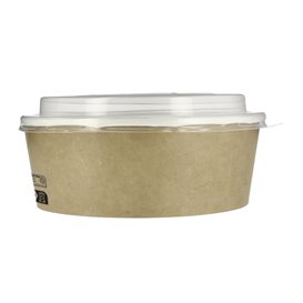 Paper Soup Bowl with Lid Kraft PP 38 Oz/1120ml (25 Units)