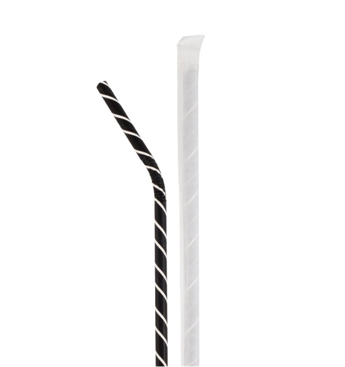 Paper Straw Flexible Pack Wrapped Ø0,6cm 23cm (3.000 Units)