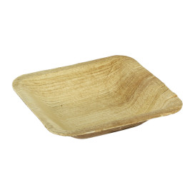 Palm Leaf Mini Plate Square Shape 7,7x7,7cm (200 Units)