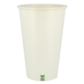 Plastic-Free Paper Cup 16 Oz/480ml White Ø9cm (1.000 Units)