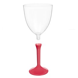 Plastic Stemmed Glass Wine Coral Removable Stem 300ml (200 Units)