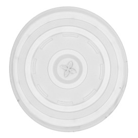 Plastic Lid with Straw Slot PS Ø7,4cm for Foam Cup 6 Oz/7 Oz and Paper Cup 6 Oz (100 Units)