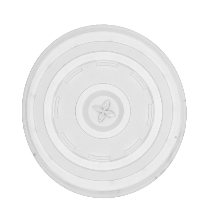 Plastic Lid with Straw Slot PS for Foam Cup and Paper Cup Ø7,4cm 6 Oz/7 Oz (1000 Units)