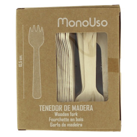 Wooden Mini Fork Eco 10,5cm (100 Units)  