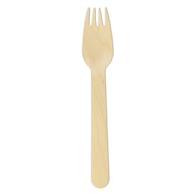 Wooden Fork Eco 16cm (100 Units)