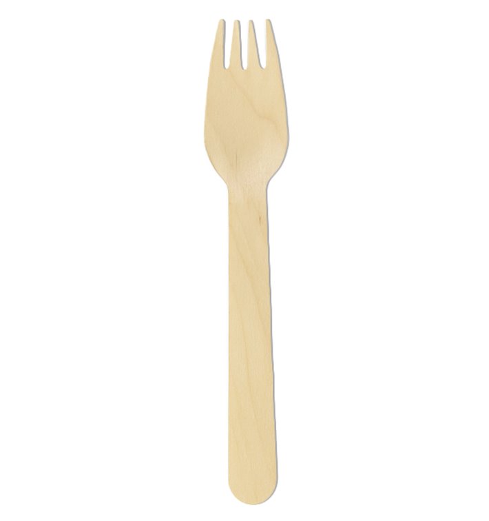 Wooden Fork Eco 16cm (100 Units)