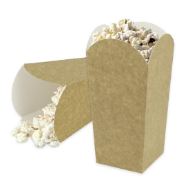 Paper Popcorn Box Small Size Kraft 45g 6,5x8,5x15cm (700 Units)