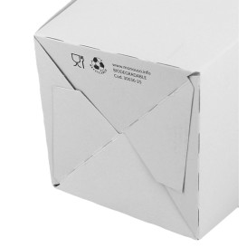 Paper Popcorn Box Medium Size White 90gr 7,8x10,5x18cm (350 Units)