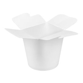 Paper Take-Out Container 100% ECO White 16Oz/480ml (50 Units)