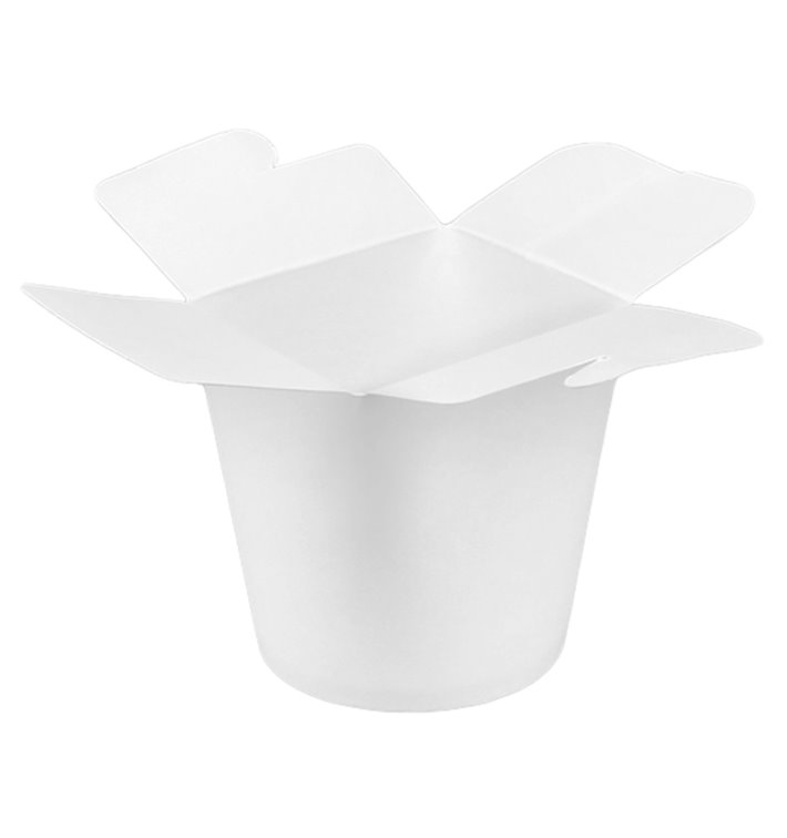 Paper Take-Out Container 100% ECO White 16Oz/480ml (50 Units)