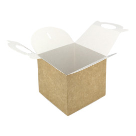 Paper Menu Box Kraft 1,31x1,31x1,15cm (25 Units) 
