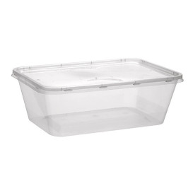 Plastic Container and Plastic Lid PP Rectangular Shape 1.000ml (300 Units)