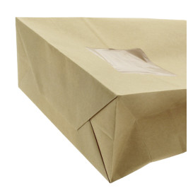 Paper Bag without Handle Kraft and Window 20+8x23cm (50 Uds)