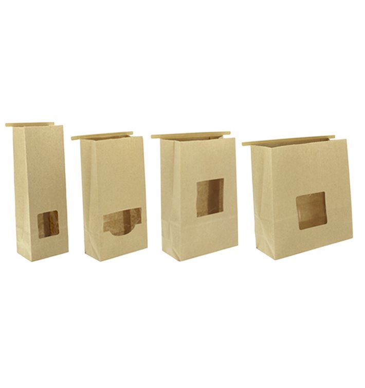 SOS Kraft paper bags with aluminium strip closure