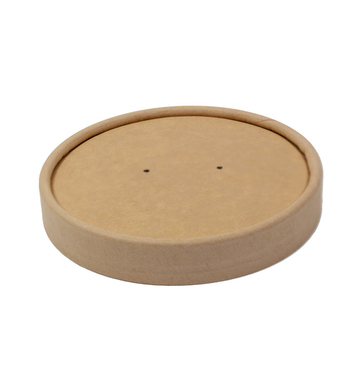Kraft Carton Lid for 16Oz/450ml Carton Pot (500 Units)