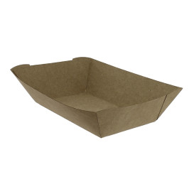 Paper Food Boat Tray Kraft-Kraft 780ml 15,5x9x5,5cm (450 Units)