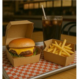 Paper Food Wrap Grease-Proof “Vichy” Red 31x35cm (1000 Units) 