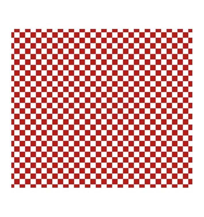 Paper Food Wrap Grease-Proof “Vichy” Red 31x35cm (1000 Units) 