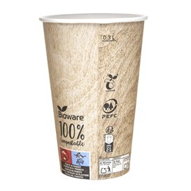 Paper Cup PLA "BioWare" 12 Oz/384ml Ø8,0cm (55 Units)