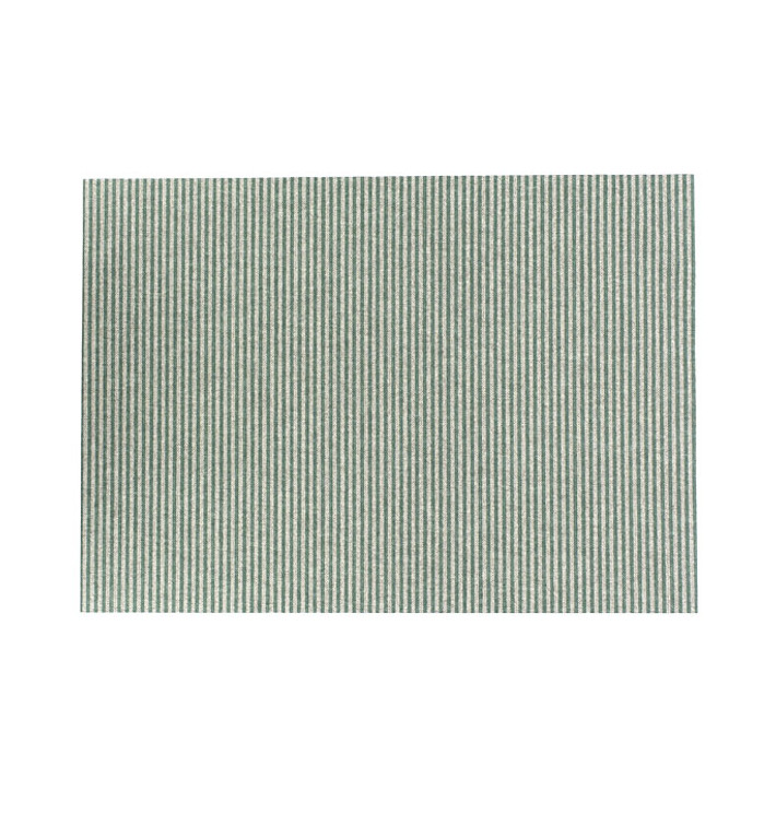 Cotton Placemat "Day Drap" Green Line 32x45cm (12 Units) 