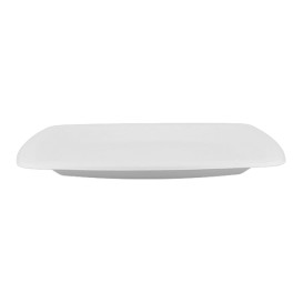 Sugarcane Plate Square shape White 25 cm (125 Units)  