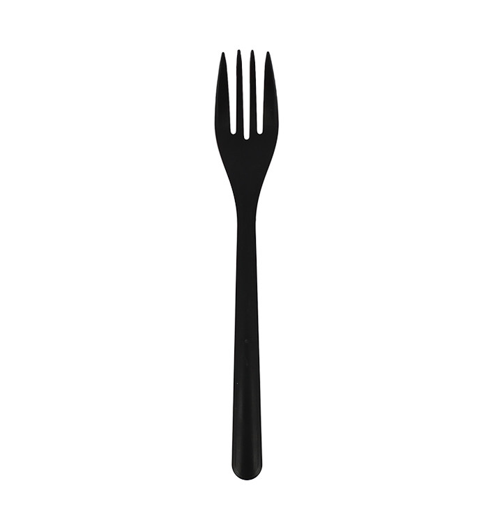 Reusable Fork PP Mineral "Hercules" Black 185mm (50 Units)