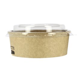 Paper Container Kraft-Kraft + RPET Lid 25 Oz/750 ml (50 Units)