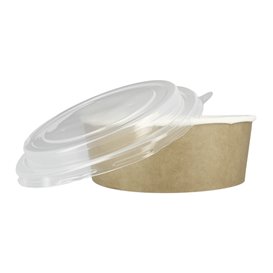 Paper Soup Bowl with Lid Kraft PP 33Oz/1000ml (100 Units)