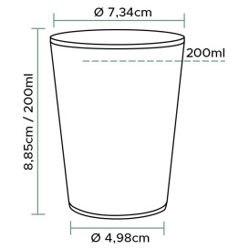 Plastic Cup PP Clear 240ml Ø7,34cm (2.000 Units) 