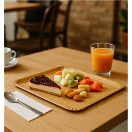 Paper Tray Kraft "Flower" 18x24cm 345g/m² (600 Units)