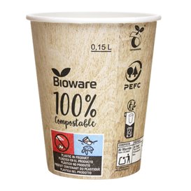Paper Cup PLA Vending "BioWare" 6Oz/192ml Ø7,0cm (100 Units)  
