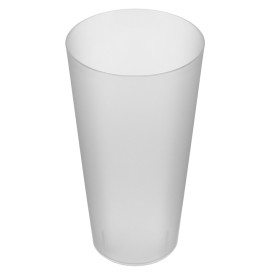 Plastic Cup PP Reusable Translucent 400ml (14 Units) 