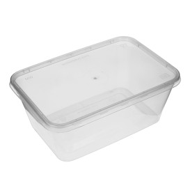 Plastic Container and Plastic Lid PP Rectangular Shape 1.000ml (300 Units)