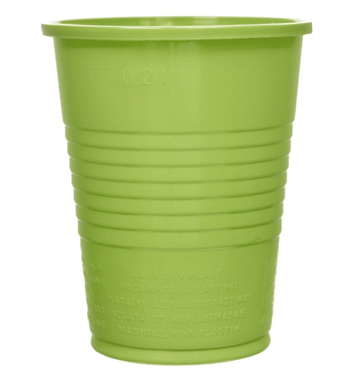 Plastic Cup PS Lime Green 200ml Ø7cm (1.500 Units)