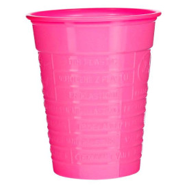Plastic Cup PS Fuchsia 200ml Ø7cm (50 Units) 
